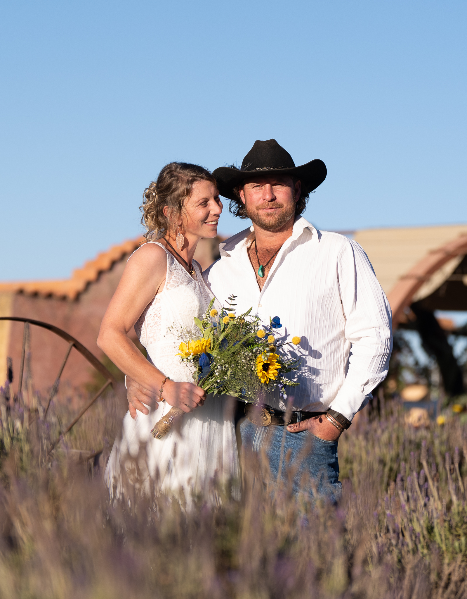 Portrait of a wedding couple