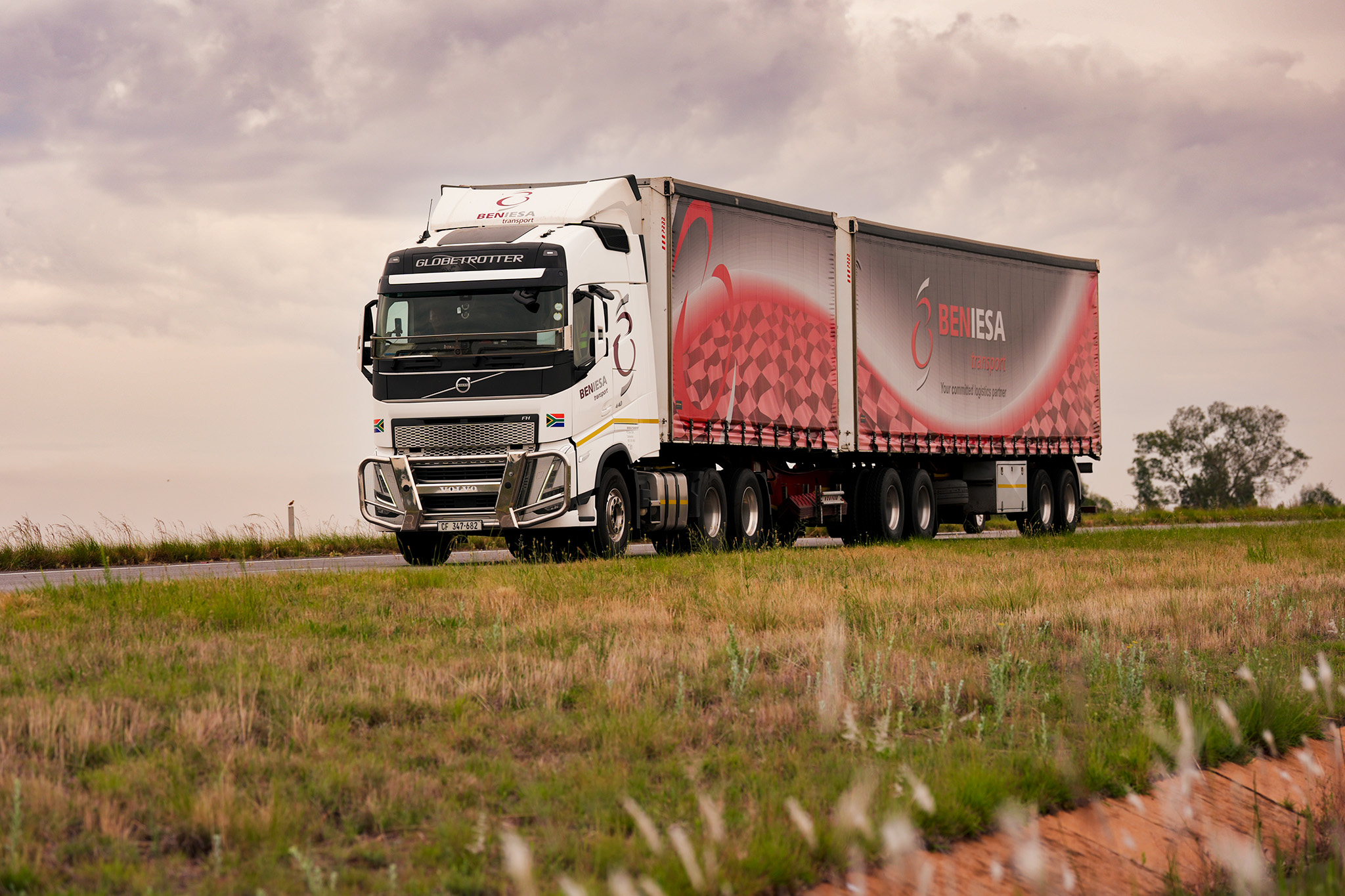 Image of an interlink truck in motion