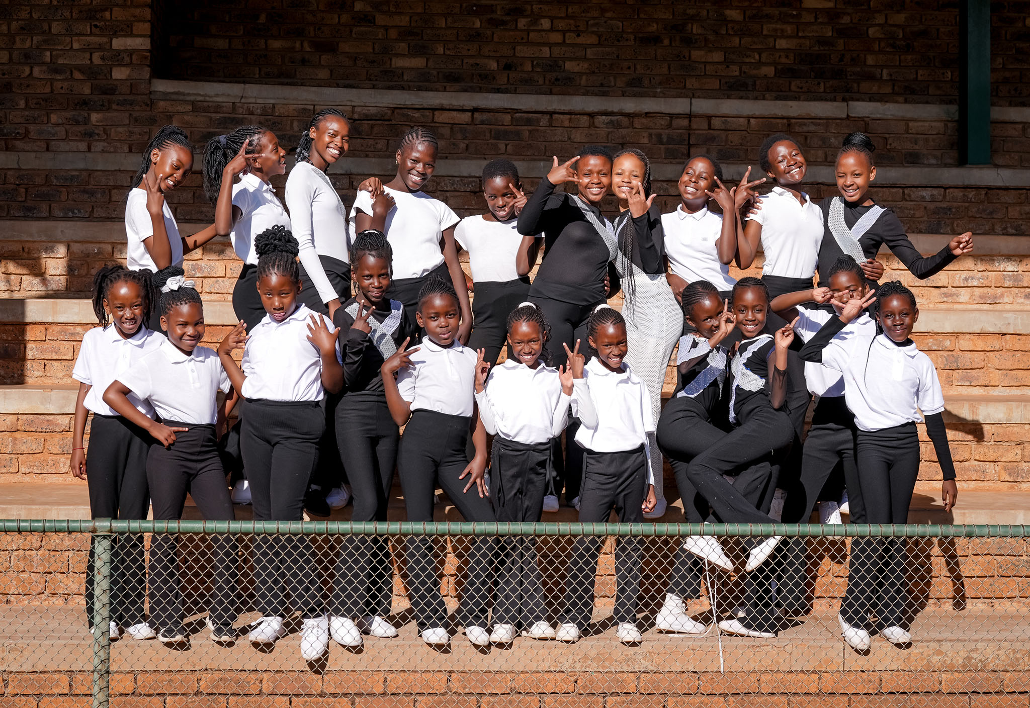 A group of kids at a charity sports event