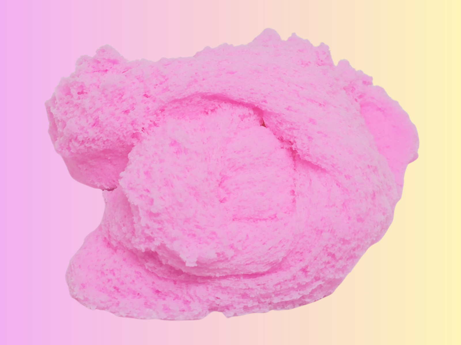 A fluffy swirl of pastel pink cloud slime from Lilakawaii by Slime Design