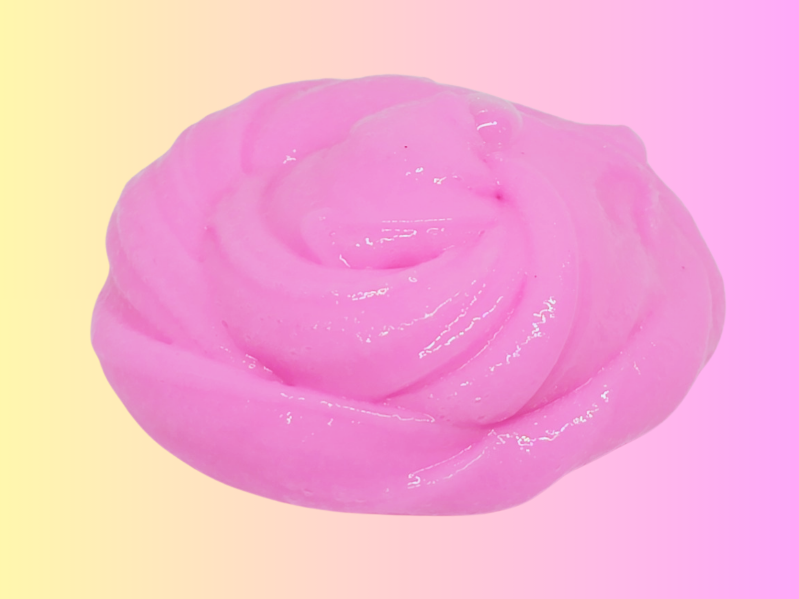 A swirl of pastel pink basic slime from Lilakawaii by Slime Design