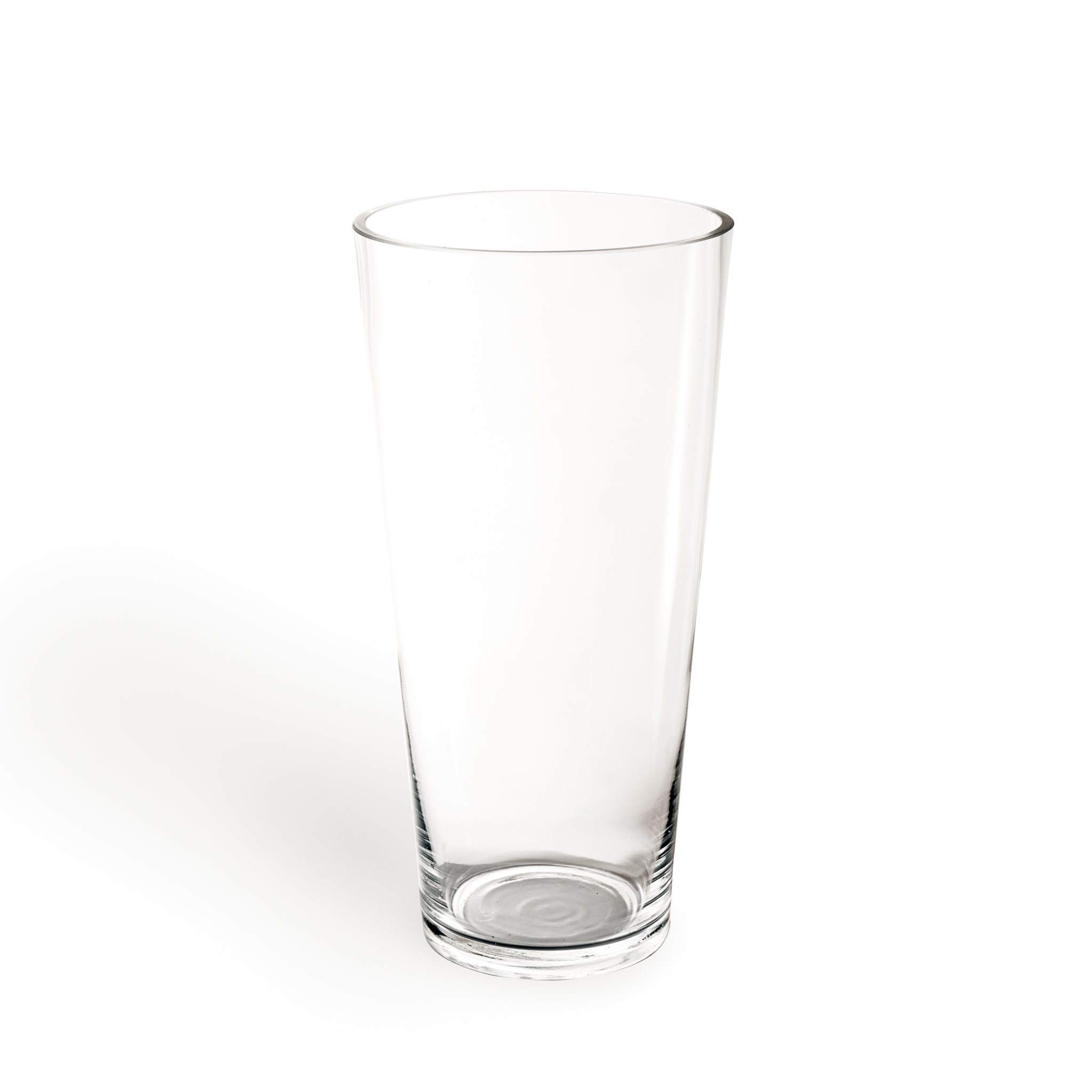 Glass product image on white for ecommerce