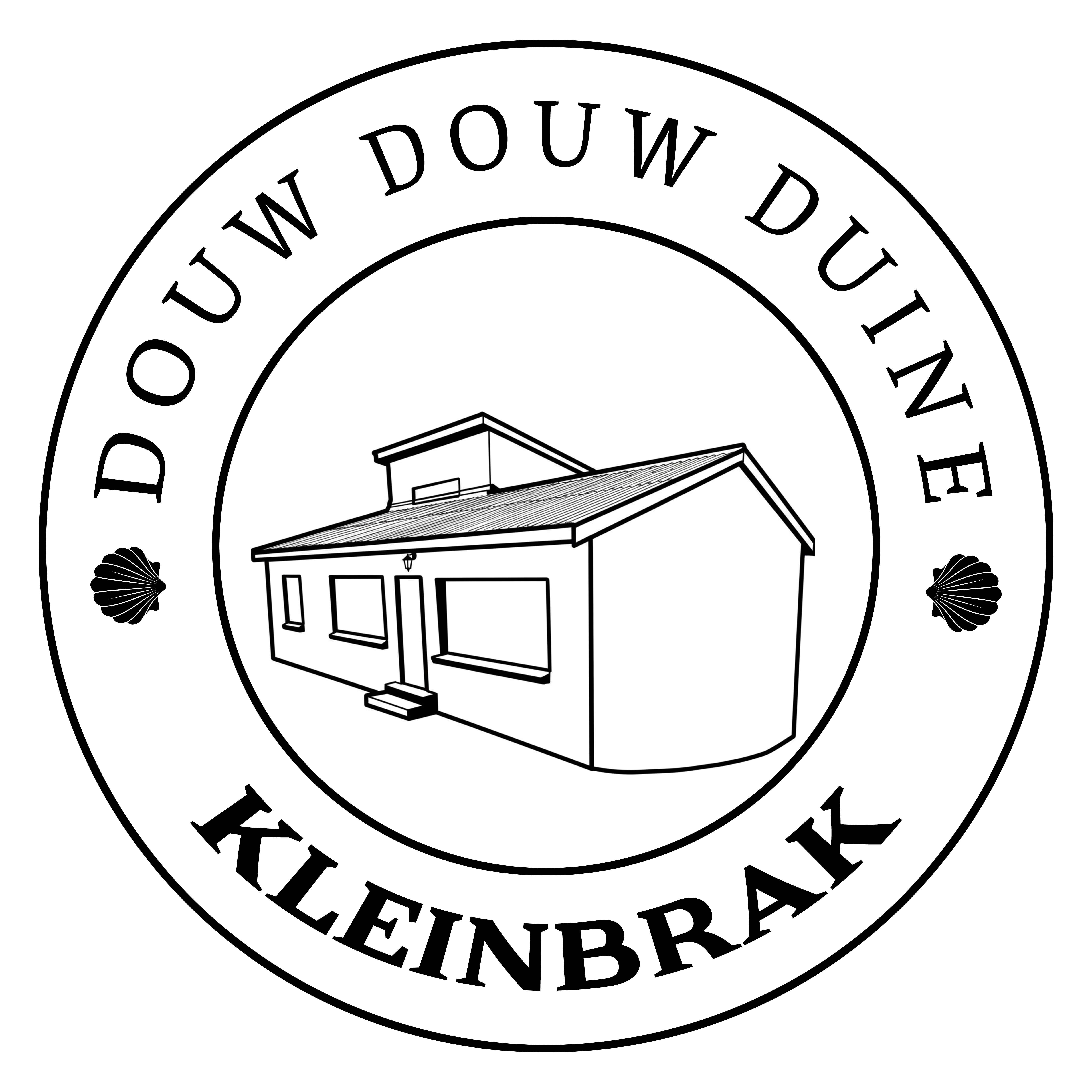 Black and white logo design for a time share beach house