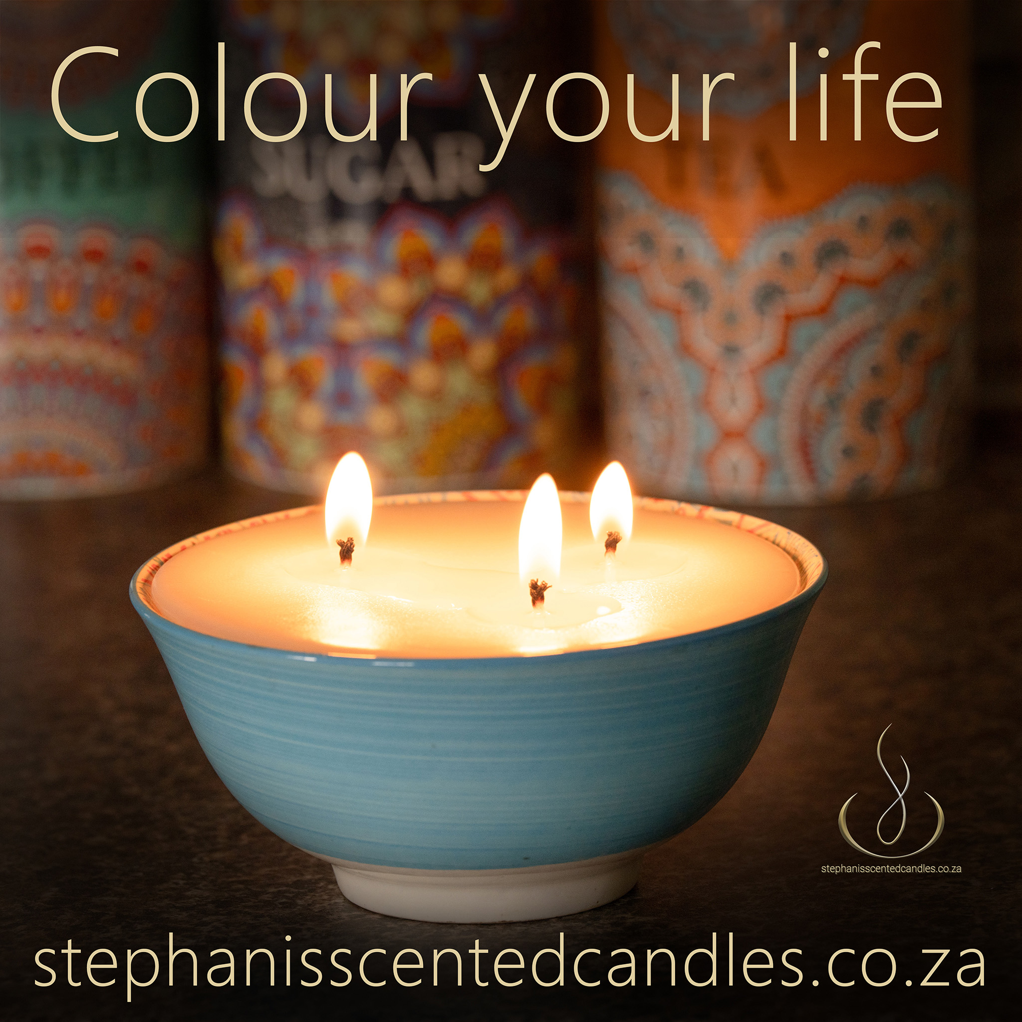 Socialmedia advertisement for scented candle product