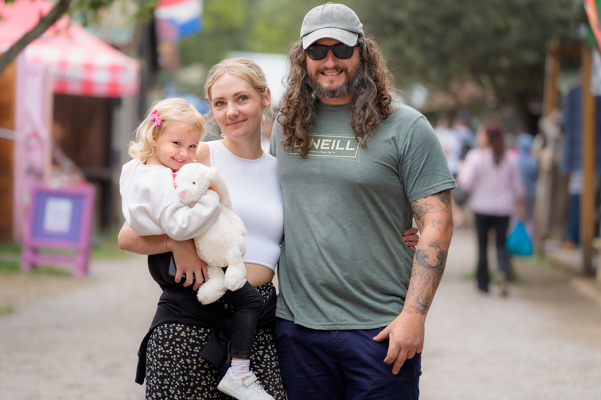 Portrait of a family at the market