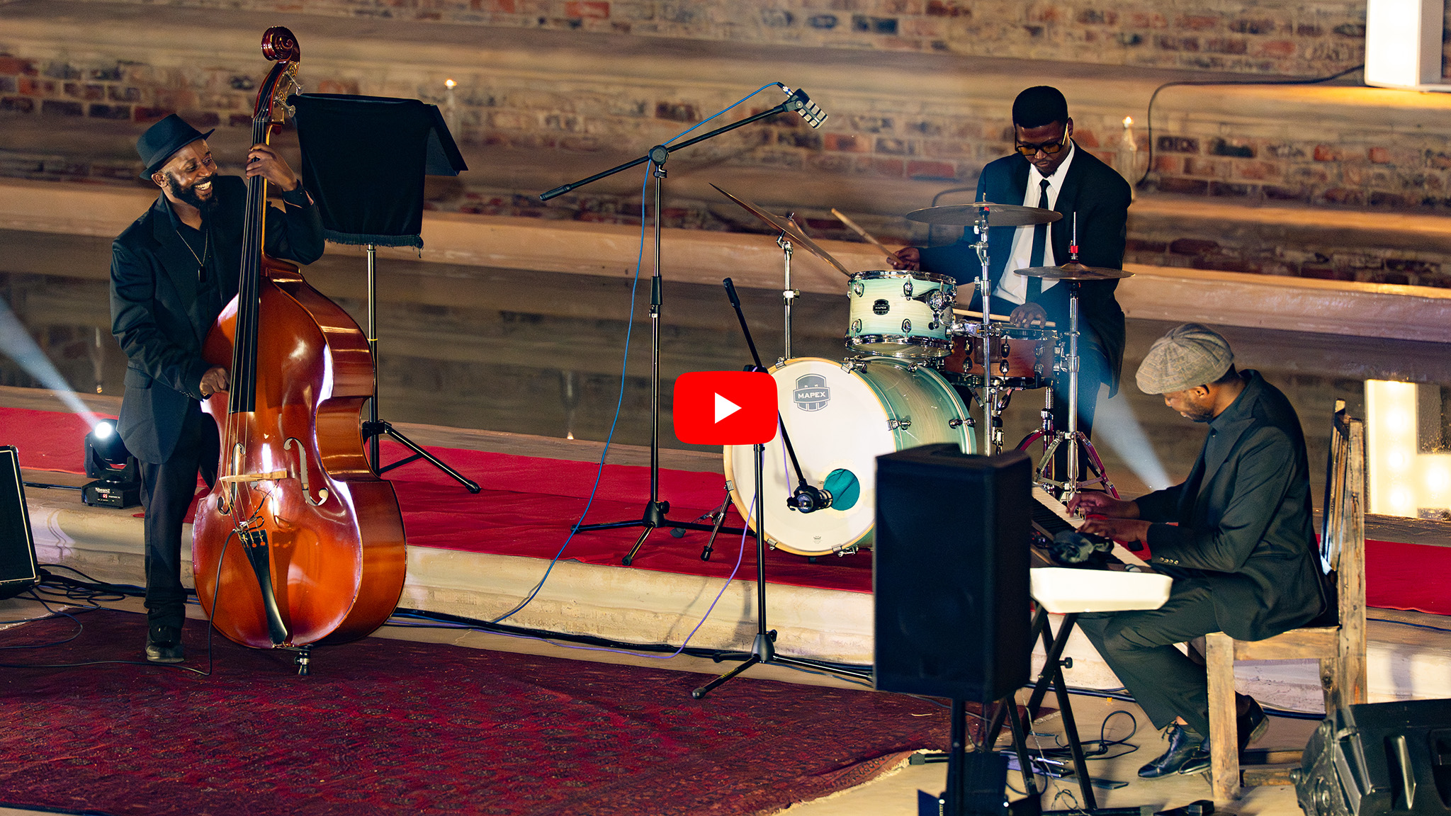 A Live Recording of a Jazz Band at an Event
