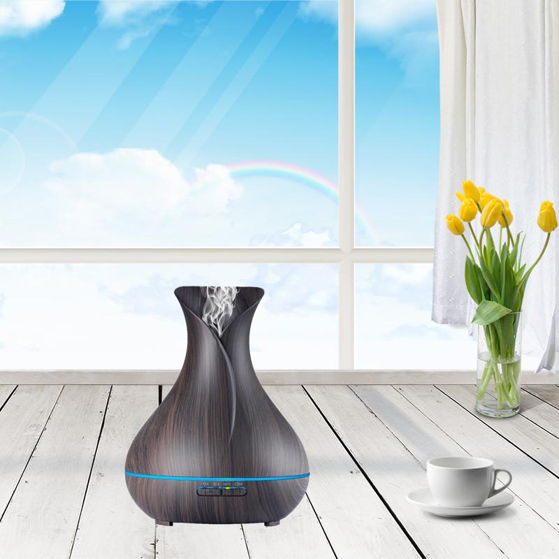 Loove Lavender Woodgrain Ultrasonic Aroma Diffuser Aroma Diffusers