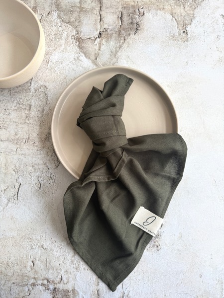 Olive Green - Linen Napkins