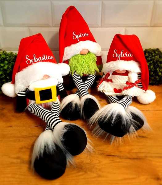 Personalised Grinch Family Christmas Gnome Set