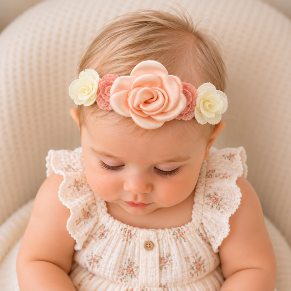 Flower buds head band