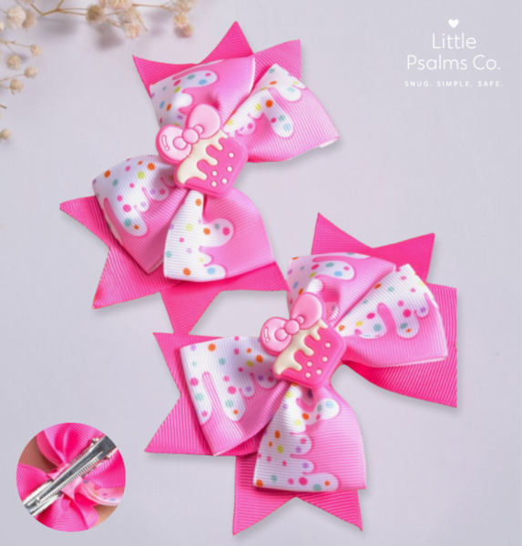 Pink Cupcake Clips