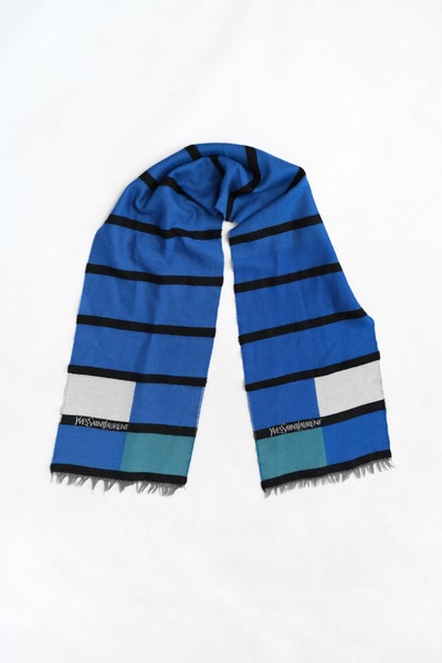 YvesSaintLaurent Wool Logo Scarf