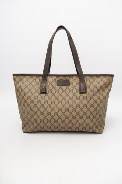 Gucci Monogram Top-Zip GG Supreme Tote Bag