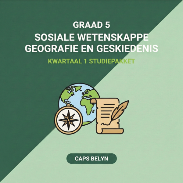 Graad 5 Sosiale Wetenskappe: Geografie en Geskiedenis Kwartaal 1 Studiepakket (CAPS Belyn)