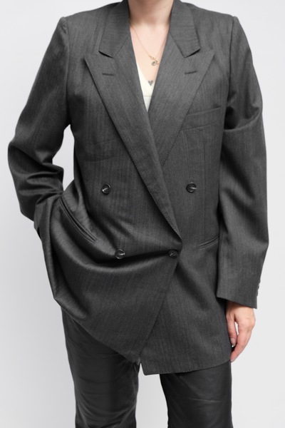 Christian Dior Grey Wool Blazer