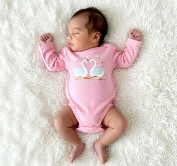 "Lucky Girl" Swan Onesie