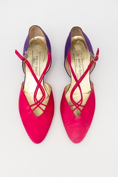 BRUNO MAGLI Vintage Two Tone Satin Pumps