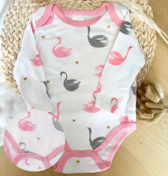 Swan Patterned Onesie