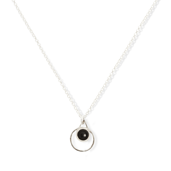 The Grounding Chakra Pendant (Onyx-Root Chakra) A simple silver pendant necklace with a halo aura ring around a Onyx stone set in the middle. The Onyx brings grounding and trust and is connected with the Root Chakra.

May this necklace help you associate the colours you see in the world around you with their corresponding chakra. These colours all have meanings which help cleanse, align and balance your energy centers. 

 
