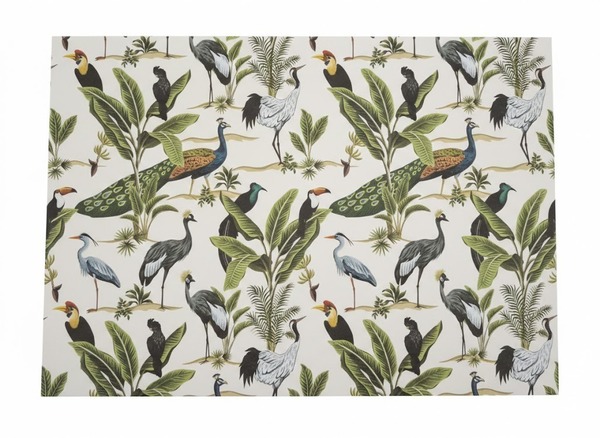 Paper Placemats - White Herons & Roses