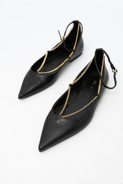 ZARA Genuine Leather Pointy Flats