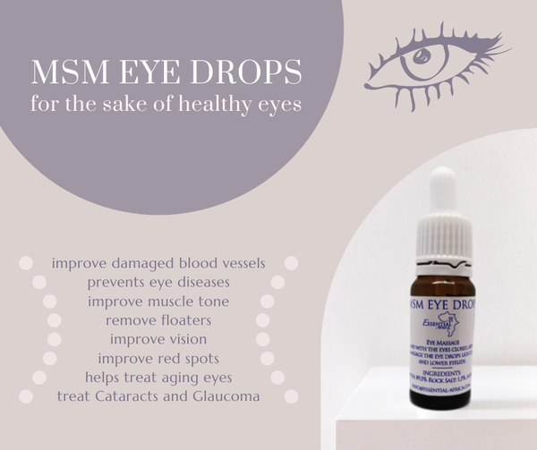 Eye drops MSM is an effective healer because of its ability to cross membrane barriers in the