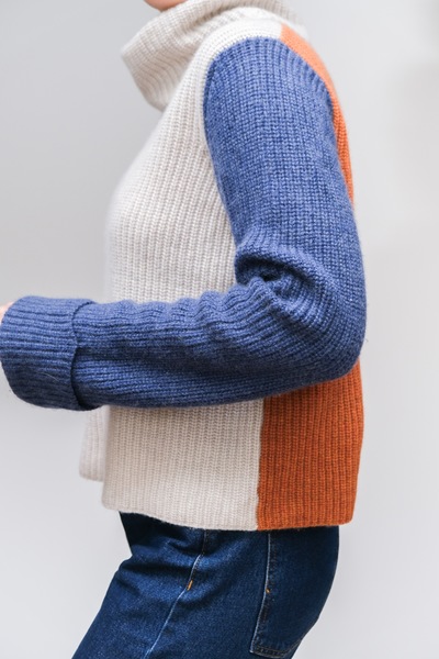 Autumn Cashmere 100% Cashmere Fishermen Poloneck Sweater