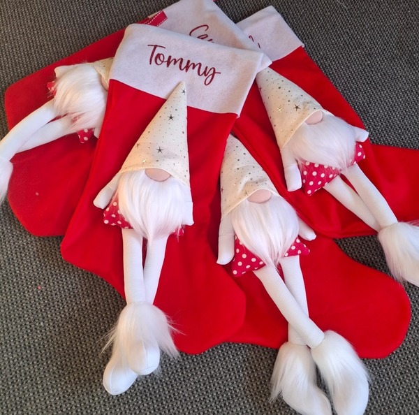 Personalised Gnome Christmas Stockings