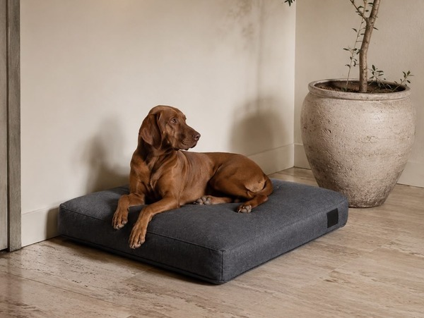 Wagit luxury corduroy square dog bed with removable cover
