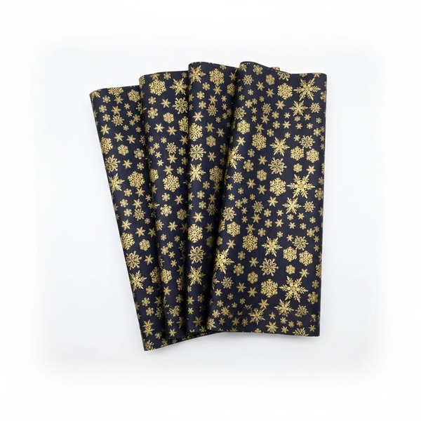 Elegant Golden Snowflake Tissue Paper