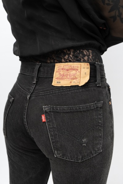 Vintage Levis 501 Classic Black Straight