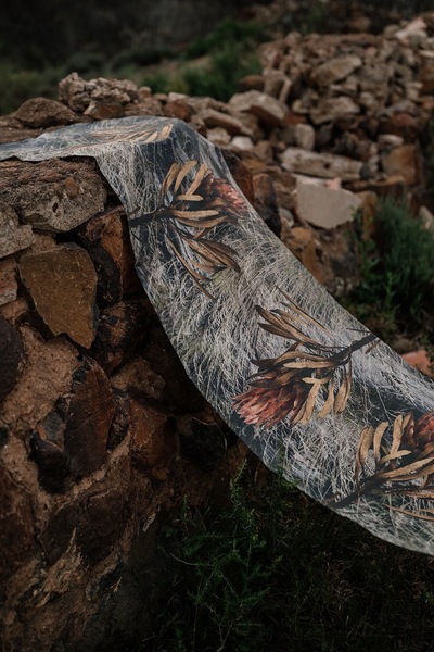 Protea Veld Textures, Linen Table Runner