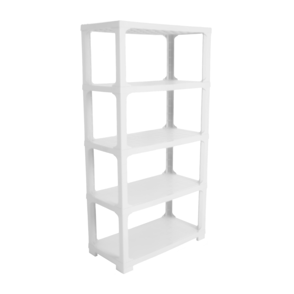 5 Tier White Shelving