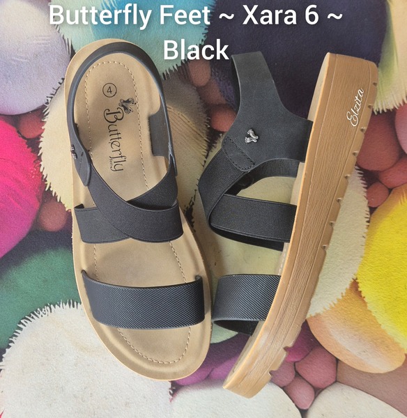 Butterfly Feet ~ Xara 6 ~ Black (Sizes 5, 6, 7, 8, 9)