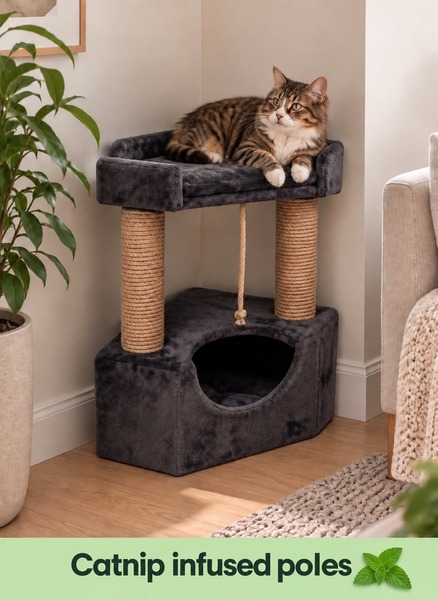 Feline Flair Clawsome  Luxury Corner   Catnip-Infused  Catscratch