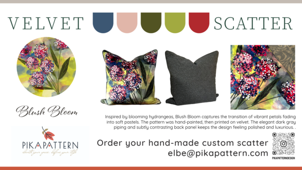 Blush Bloom – Velvet Scatter Cushion