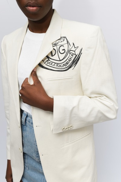 D&G Linen Logo Blazer