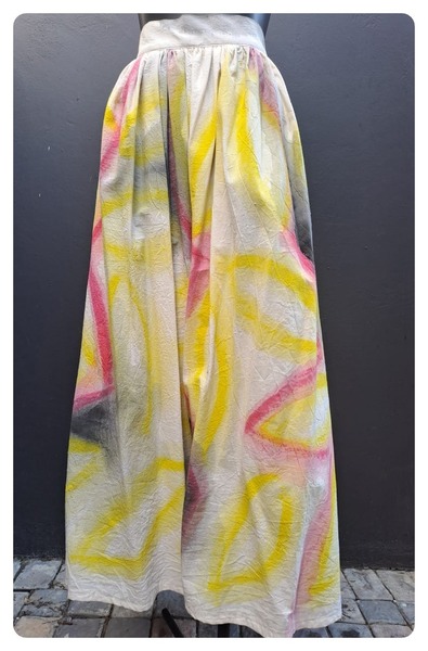 Maxi Skirt - Yellow & Pink
