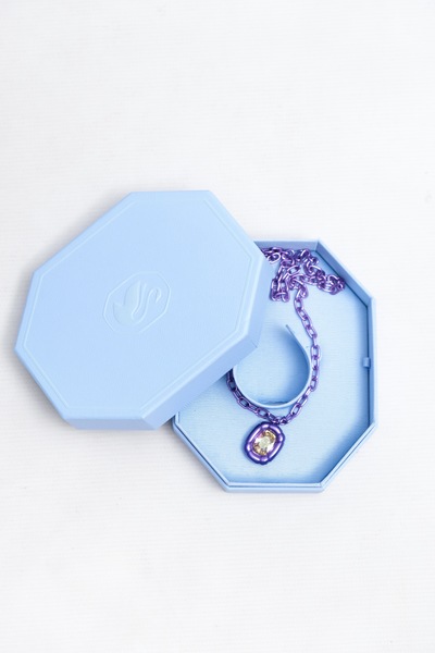 SWAROVSKI Purple Cushion Cut Dulcis Pendant