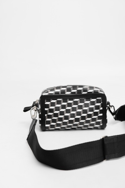 Pierre Hardy Black & White Perspective Cube Box Bag