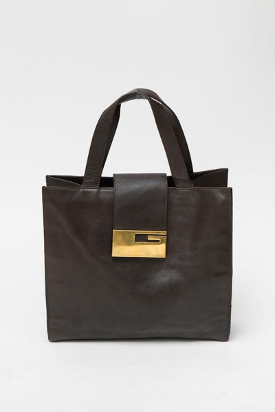 Gucci Leather Chocolate G Handbag