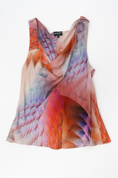 Giorgio Armani Vintage Silk Sleeveless Blouse