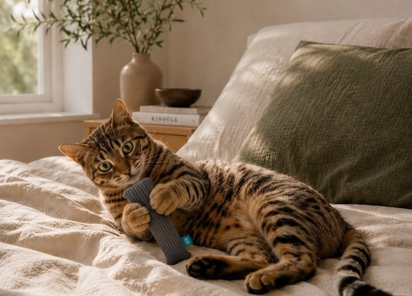 Feline Flair catnip kicker toy - noodle