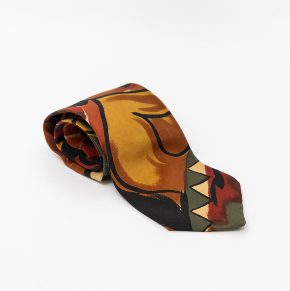 YvesSaintLaurent Abstract Print Silk Tie