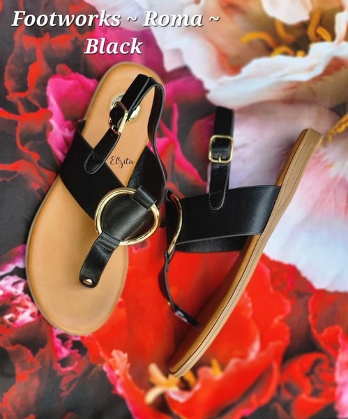 Footworks - Roma - Black (Size 3, 4, 5, 6, 7 )