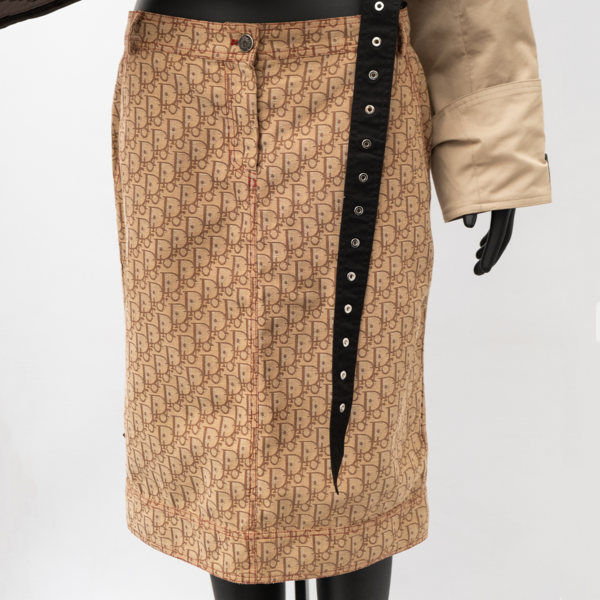 Archival Christian Dior by John Galliano Monogram Pencil Skirt
