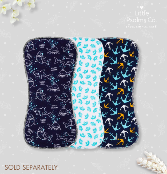 Ocean Soft Absorbent Burp Cloths - Sold Separately