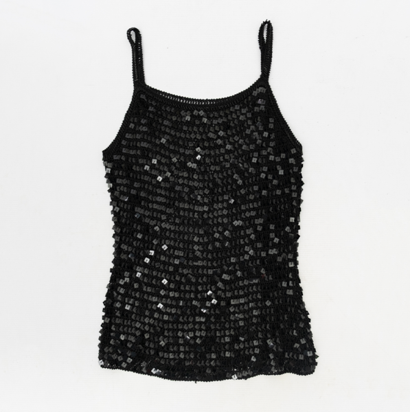 Vintage Sequinned Cami Crochet Top