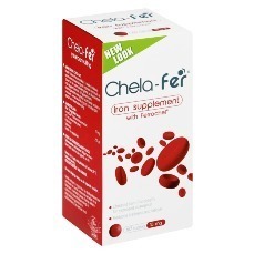 CHELA-FER IRON SUPPLEMENT 15MG TABLETS - 60