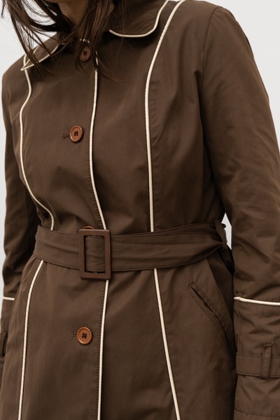DKNY Vintage Chocolate Brown Trench